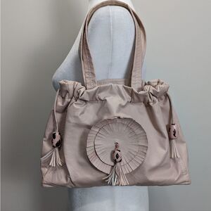 Vintage Handmade cream handbag 
